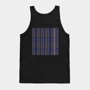 Dark Academia Aesthetic Catriona 2 Hand Drawn Textured Plaid Pattern Tank Top